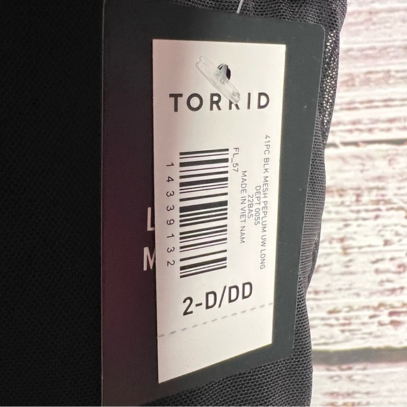 Torrid 2X D/DD Underwire Long Mesh Overlay‎ Swim Dress With Brief - Picture 4 of 11